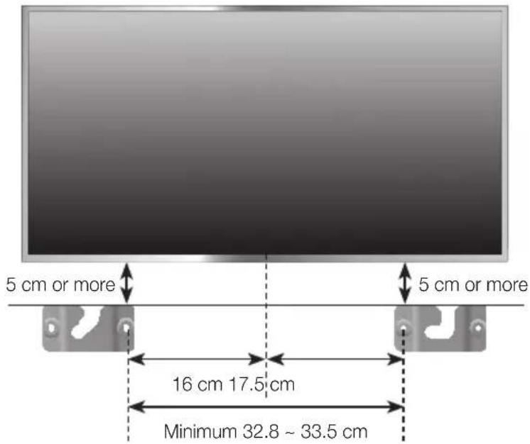 SAMSUNG HWJ660 - INSTALLING THE BRACKET WITHOUT REFERRING TO THE WALL-MOUNT INSTALLATION GUIDE - 1