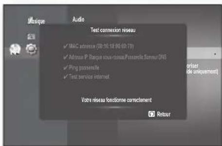 SAMSUNG BDP1620A - Test connexion réseau - 1