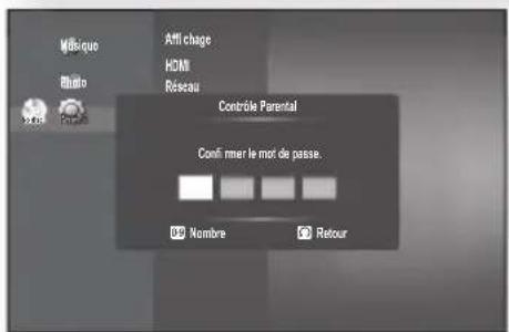 SAMSUNG BDP1620A - CONFIGURATION DU CONTROLE PARENTAL - 5