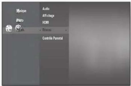 SAMSUNG BDP1620A - CONFIGURATION DES OPTIONS RÉSEAU - 1