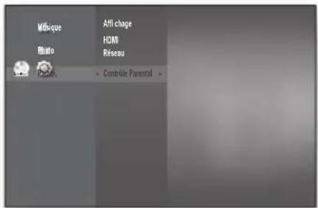 SAMSUNG BDP1620A - CONFIGURATION DU CONTROLE PARENTAL - 3