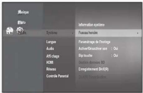 SAMSUNG BDP1620A - Sélectionnez votre fuseau hora - 1