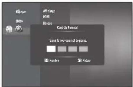 SAMSUNG BDP1620A - CONFIGURATION DU CONTROLE PARENTAL - 4