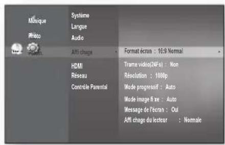 SAMSUNG BDP1620A - CONFIGURATION DES OPTIONS D'AFFICHAGE - 3
