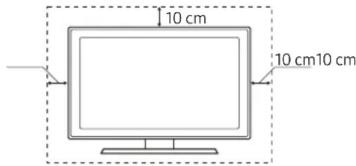 SAMSUNG QE65Q9FAMT - Ventilación adecuada del televisor - 1