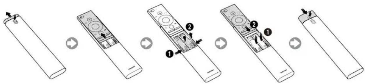 SAMSUNG UE49MU6445U - Satta i batterier i Samsung Smart Remote - 1