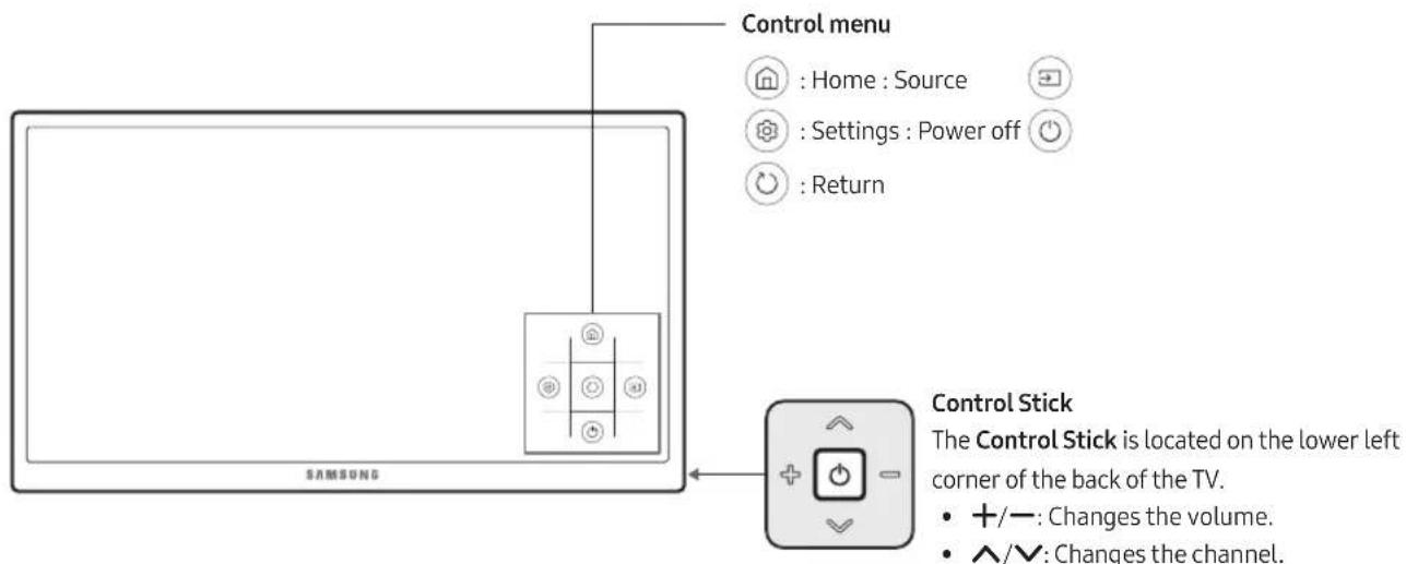 SAMSUNG UE49MU6205K - Using the TV Controller - 1