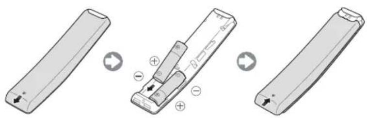 SAMSUNG UE49MU6205K - Colocacion de las pilas en el Samsung Smart Remote - 1