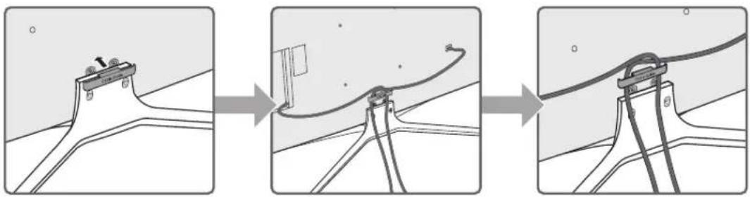 SAMSUNG UE49M5515AK - Disposition de los cables con la guía de cables - 3