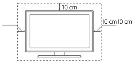 SAMSUNG UE55MU6195U - Sikre egnet ventilasjon rundt TV-en - 1