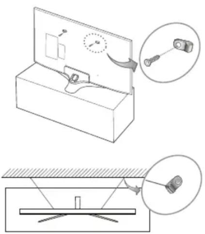 SAMSUNG UE55MU6195U - Conseils pour éviter toute chute du téléviseur - 1