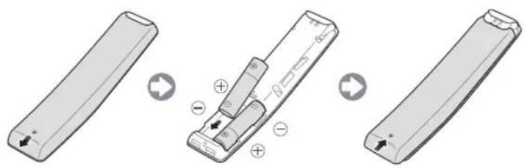 SAMSUNG UE75MU7005T - Samsung Smart Remote paristojen asentaminen - 1