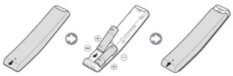 SAMSUNG UE75MU7005T - Instalación de las pilas en el Samsung Smart Remote - 1