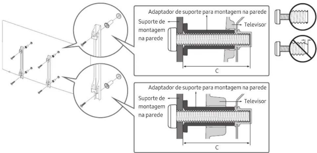 SAMSUNG UE75MU7005T - Montagem do televator numa parede - 2