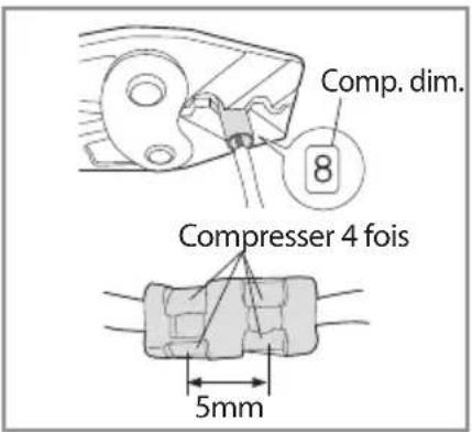 Comp. dim. 8 Compressor 4 fois 5mm