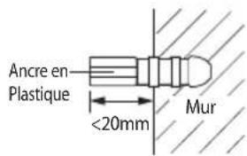 Ancre en Plastique <20mm Mur