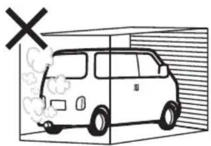 SUZUKI Every Wagon (2017) - 換気が悪いところでエンジンをかけたままにしない - 1