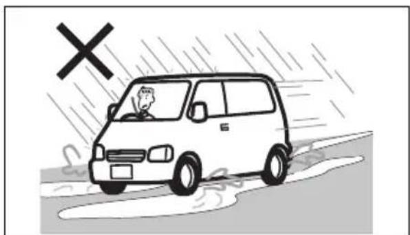 SUZUKI Every Wagon (2017) - 水たまりを高速で通り抜けない - 1