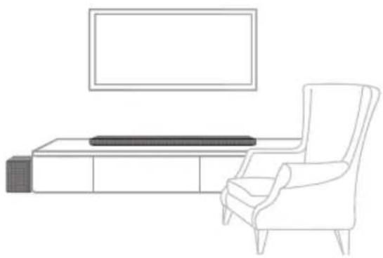 LG SK5 - Installation de la barre de son - 1