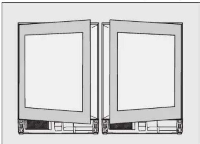 MIELE KSK 6300 - Modificare l'incernieratura del- lo sportello - 2