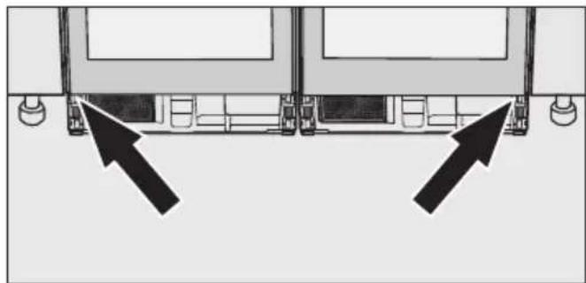 MIELE KSK 6300 - Fijar la combinación en el hue- co - 1