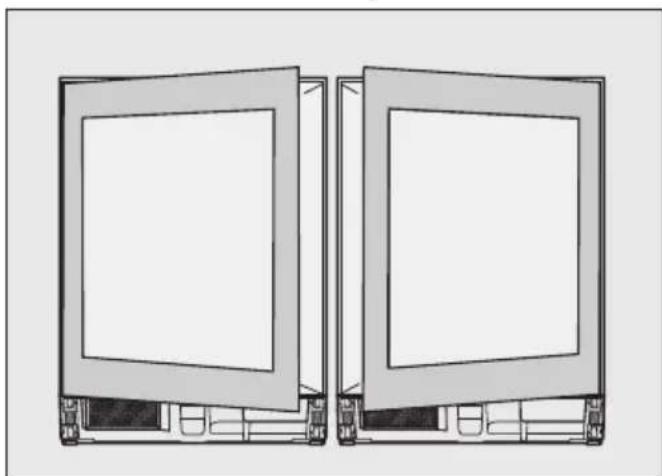 MIELE KSK 6300 - Změna směru otvírání dvířek - 2