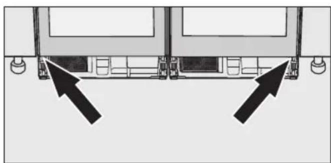 MIELE KSK 6300 - Fixez les deux modèles d'appareil dans la niche - 1