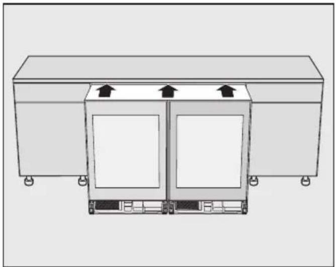 MIELE KSK 6300 - Deslize a combinação de aparelhos para o interior do nicho - 1