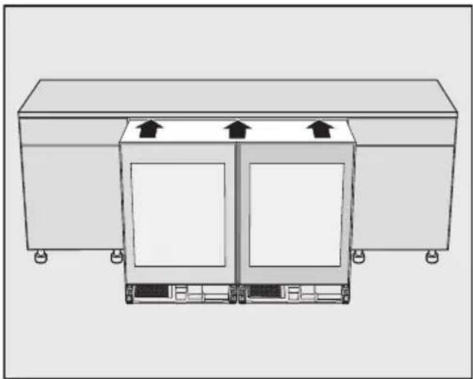 MIELE KSK 6300 - Zasunutí kombinace do výklenku - 1