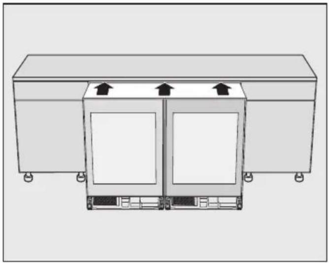MIELE KSK 6300 - Innskyvning av kombinasjonen i nisjen - 1