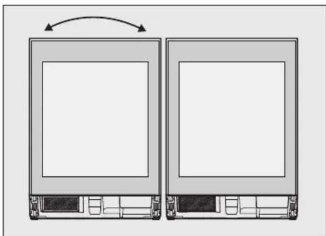 MIELE KSK 6300 - Změna směru otvírání dvířek - 1