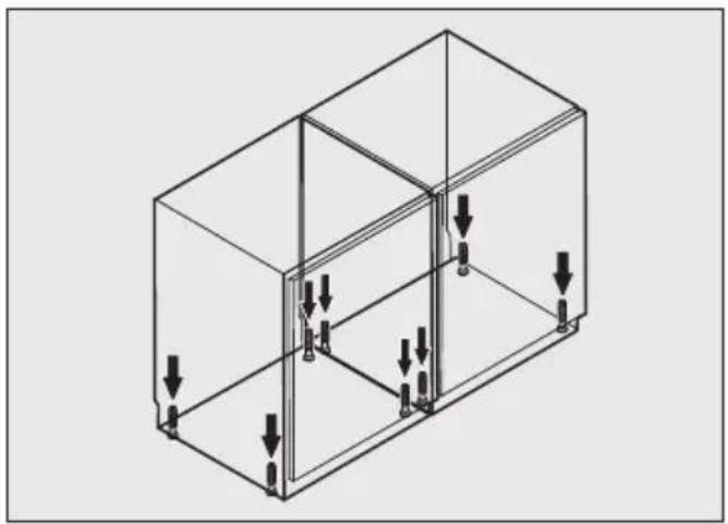 MIELE KSK 6300 - Förbereda, rikta och sätta ihop vinskåpen - 1