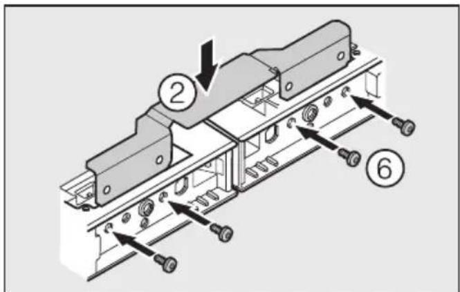 MIELE KSK 6300 - Asennus sellaisen työtason alle, jo- hon ei voi kiinnittää ruuveja - 1