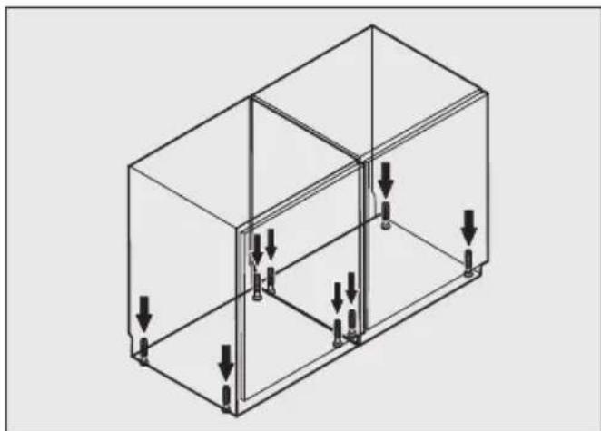 MIELE KSK 6300 - Preparar o aparelho, nivelar e unir - 1