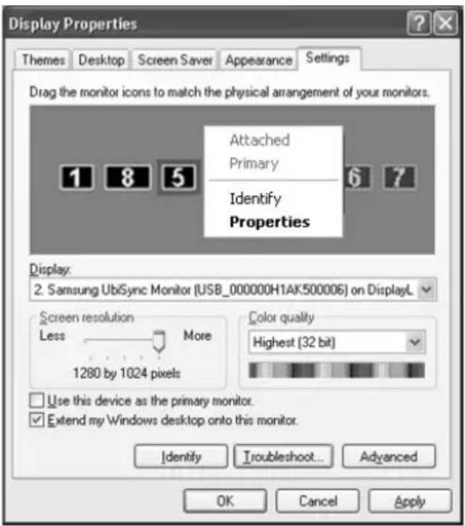SAMSUNG 940UX - Comment puis-je régler le mode écran sur Clone ou Extended (Etendu)? - 4