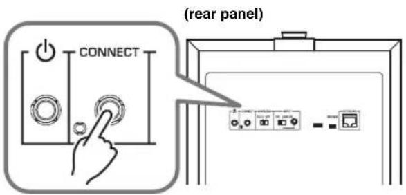 YAMAHA MusicCast SUB 100 - On the rear panel, hold down CONNECT for 10 seconds or longer. - 1