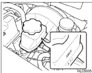 HYUNDAI Accent (2004) - Pour vérifier le niveau du liquide - 1