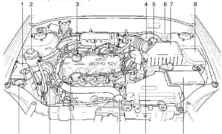 HYUNDAI Accent (2004) - GO10A01A-GUT COMPARTIMENT MOTEUR (1,3/1,5 SOHC) - 1