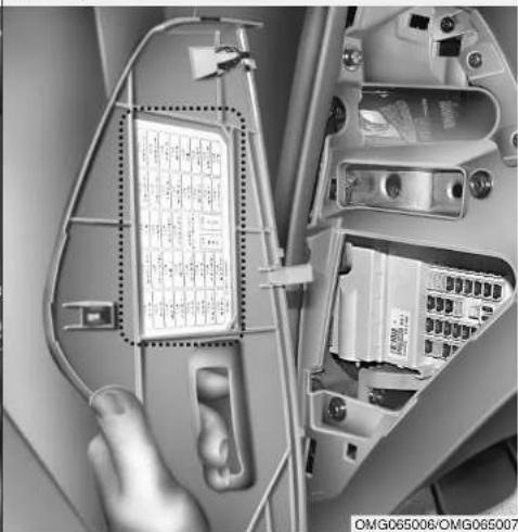 KIA Optima (2008) - Description du panneau de relais / de fusibles - 2