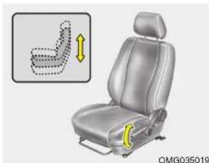 KIA Optima (2008) - Réglage des sièges avant (Type manuel) - 1