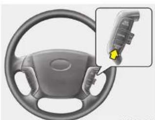 KIA Optima (2008) - Pour accélérer provisoirement avec le régulateur de vitesse en marche - 1