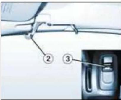 PEUGEOT 206 CC (2004) - Ne jamais couper le contact pendant la manoeuvre du toit. - 2
