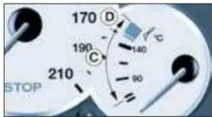 PEUGEOT 206 CC (2004) - Indicate de température du liquide de refroidissement - 1