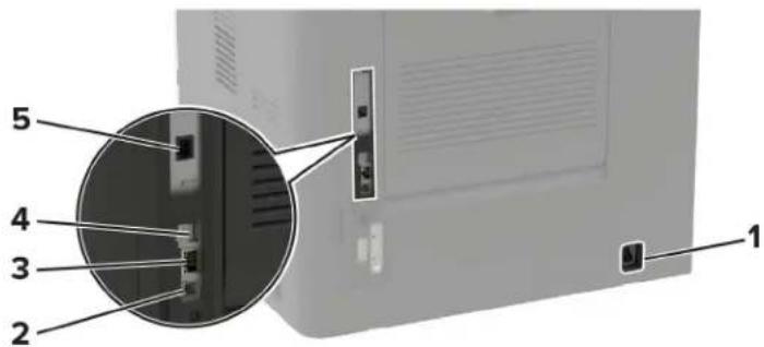 LEXMARK MB2770adhwe - Connexion des cables - 2
