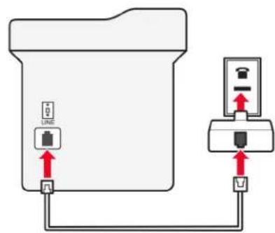 LEXMARK MB2770adhwe - Connexion de l'imprimante à une prise murale non RJ11 - 2