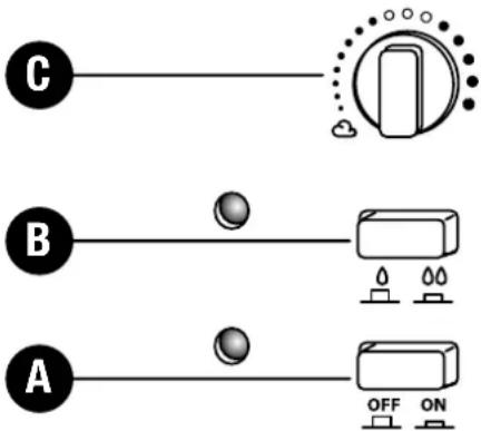 BONECO V2231 - Turning the device on - 1