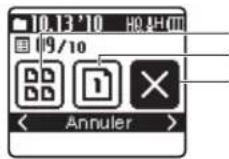 OLYMPUS DP10 - Sélectionnez le fichier à effacer et arrêtez la lecture à l'avance. - 3
