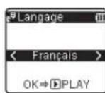 OLYMPUS DP10 - Changer la langue d'affichage - 2