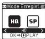 OLYMPUS DP10 - Changer le mode d'enregistrement - 2