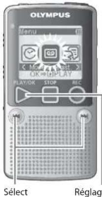 OLYMPUS DP10 - Changer le mode d'enregistrement - 1
